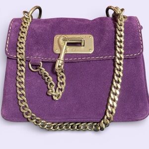 Michael Kors Purple Mini Bag with Silver Chain and Hardware